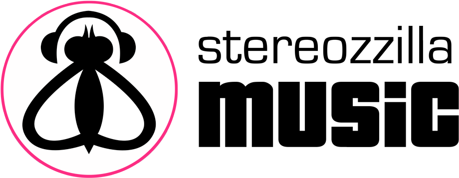 Stereozz Music Fly Logo Horizontal Blk Clipart (1000x416), Png Download