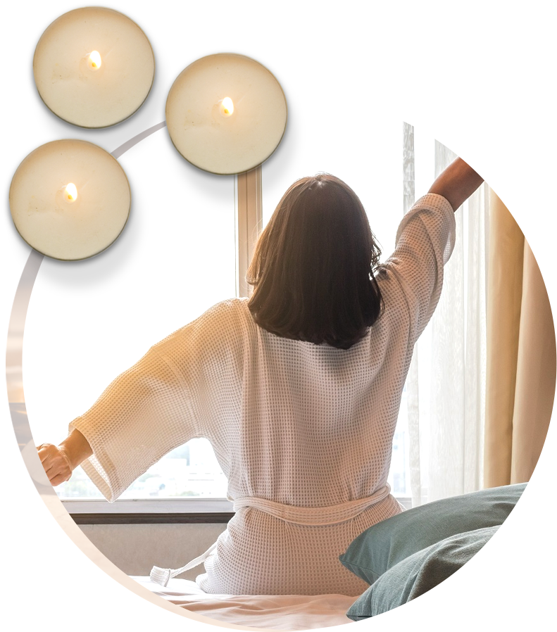 Set The Mood - Waking Up In Hotel Room Clipart (800x900), Png Download