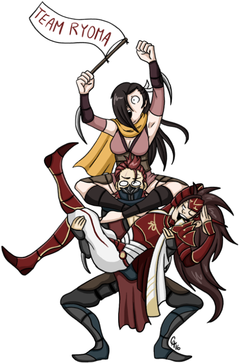 Best Royal/retainers Group As A Whole - Fire Emblem Fates Ryoma X Kagero Clipart (490x750), Png Download