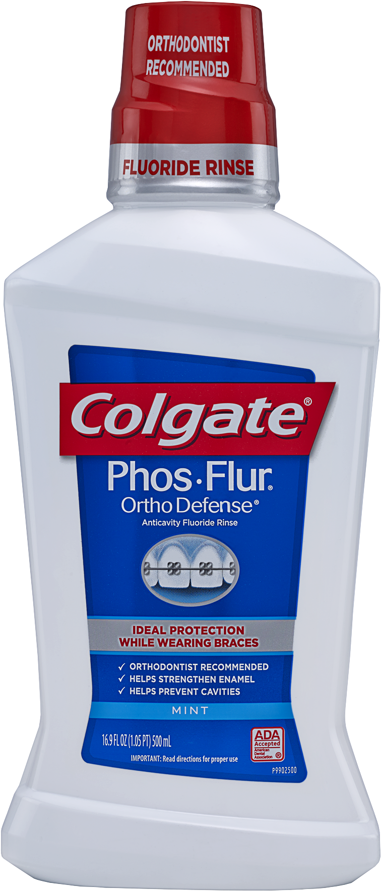 Colgate Phos-flur Mouthwash For Braces, Mint - Colgate Phos Flur Mouthwash Clipart (1800x1800), Png Download