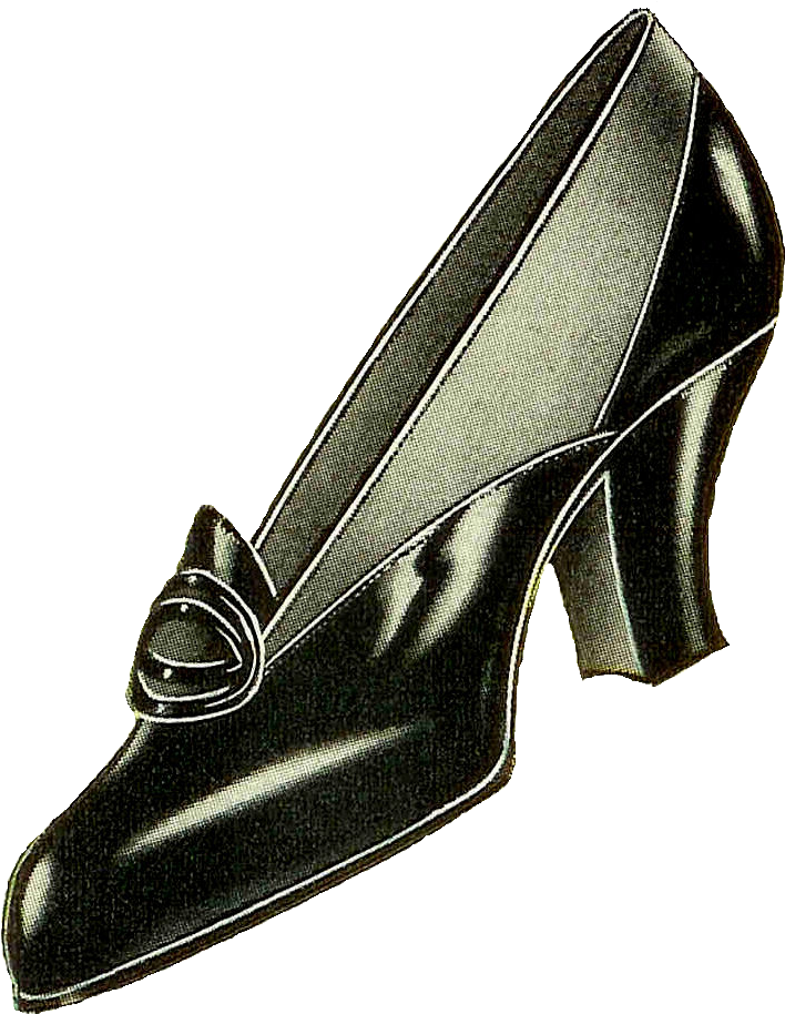 Vintage - Shoe Clipart (912x1056), Png Download