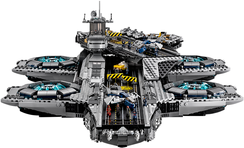 The Shield Helicarrier - Lego Marvel Super Heroes The Shield Helicarrier 76042 Clipart (800x600), Png Download