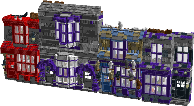 Lego Diagon Alley Moc , Png Download - House Clipart (796x435), Png Download