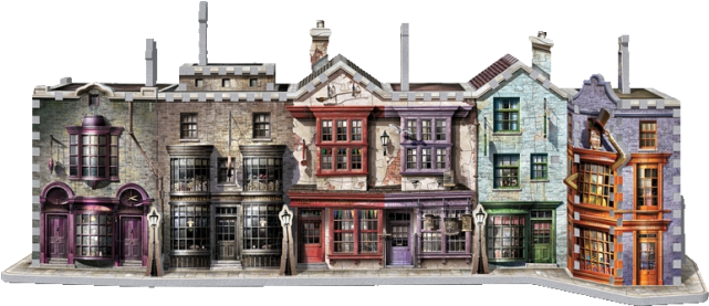 Diagon Alley - Harry Potter 3d Diagon Alley Clipart (640x640), Png Download