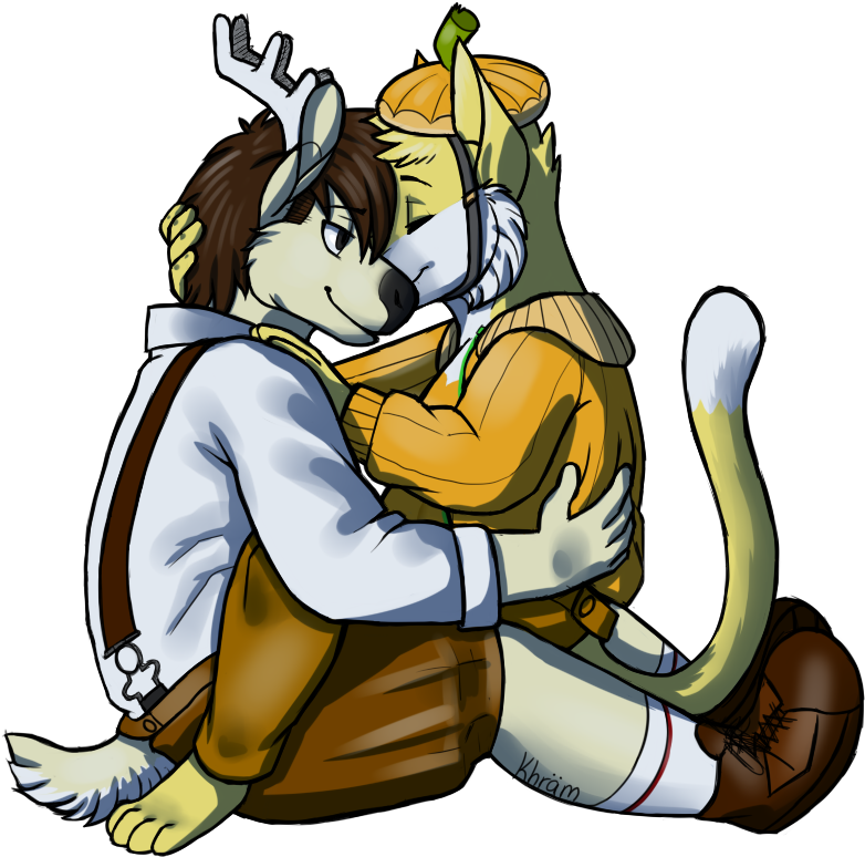 After Trick Or Treat Cuddle - Cartoon Clipart (800x800), Png Download