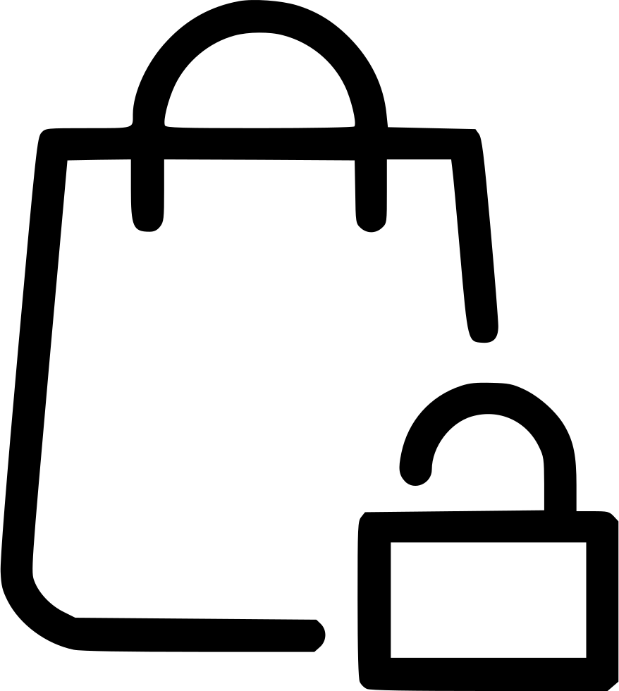 Bag Clip Lock - Shopping Bag Icon Png Transparent Png (878x980), Png Download