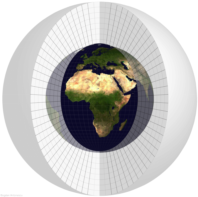 Global Model Grid - Whole Map Of Earth Clipart (675x673), Png Download