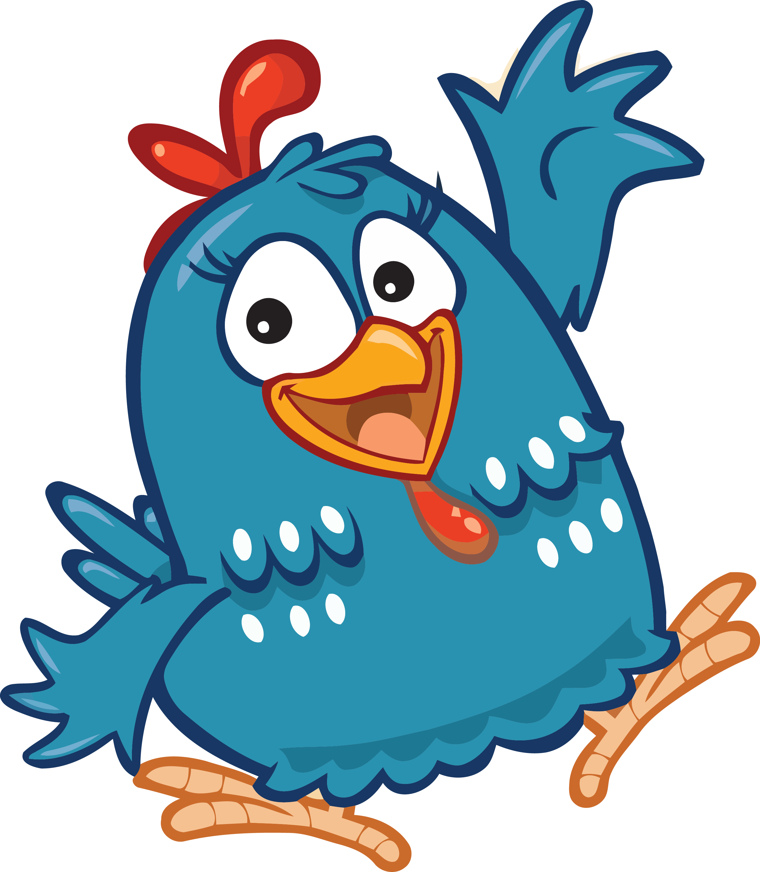 Personagens Galinha Pintadinha Png - Galinha E Galo Carijo Clipart (2633x3021), Png Download