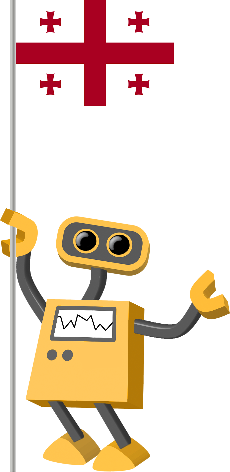 Flag Bot, Georgia - China Presentation Background Clipart (926x1896), Png Download