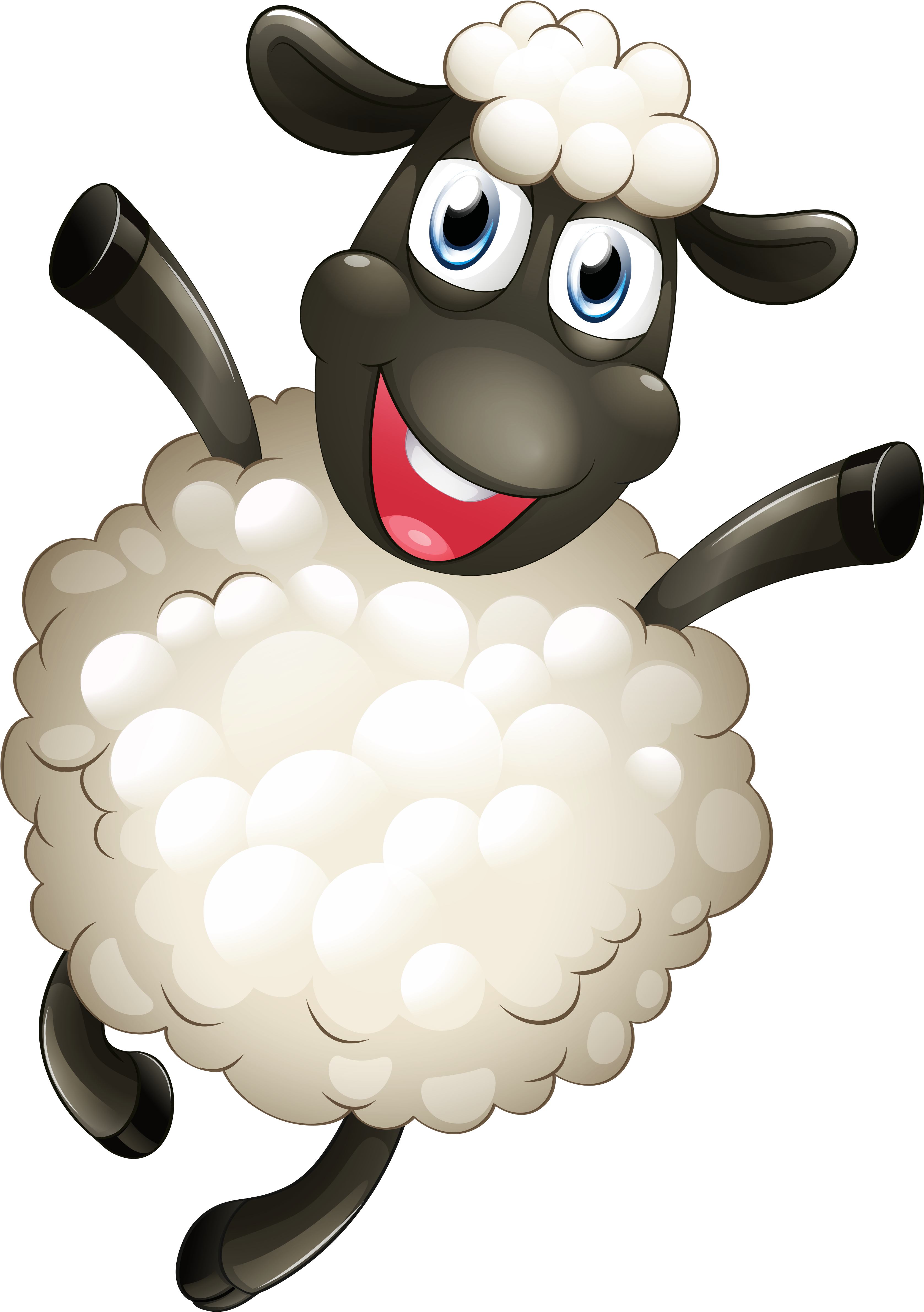 Sheep Sticker Cartoon Free Download Image Clipart - Sheep Png Cartoon Transparent Png (3917x5160), Png Download