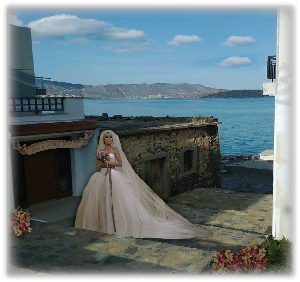 Wedding In Crete - Sea Clipart (610x577), Png Download