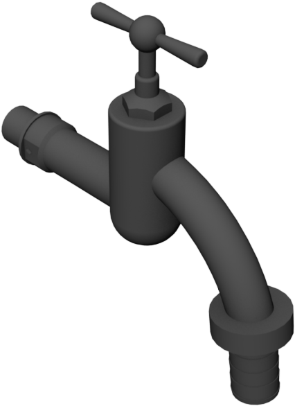 Do You Need A Water Tap For Your Revit Or Autocad Project - Grifo Revit Clipart (800x800), Png Download