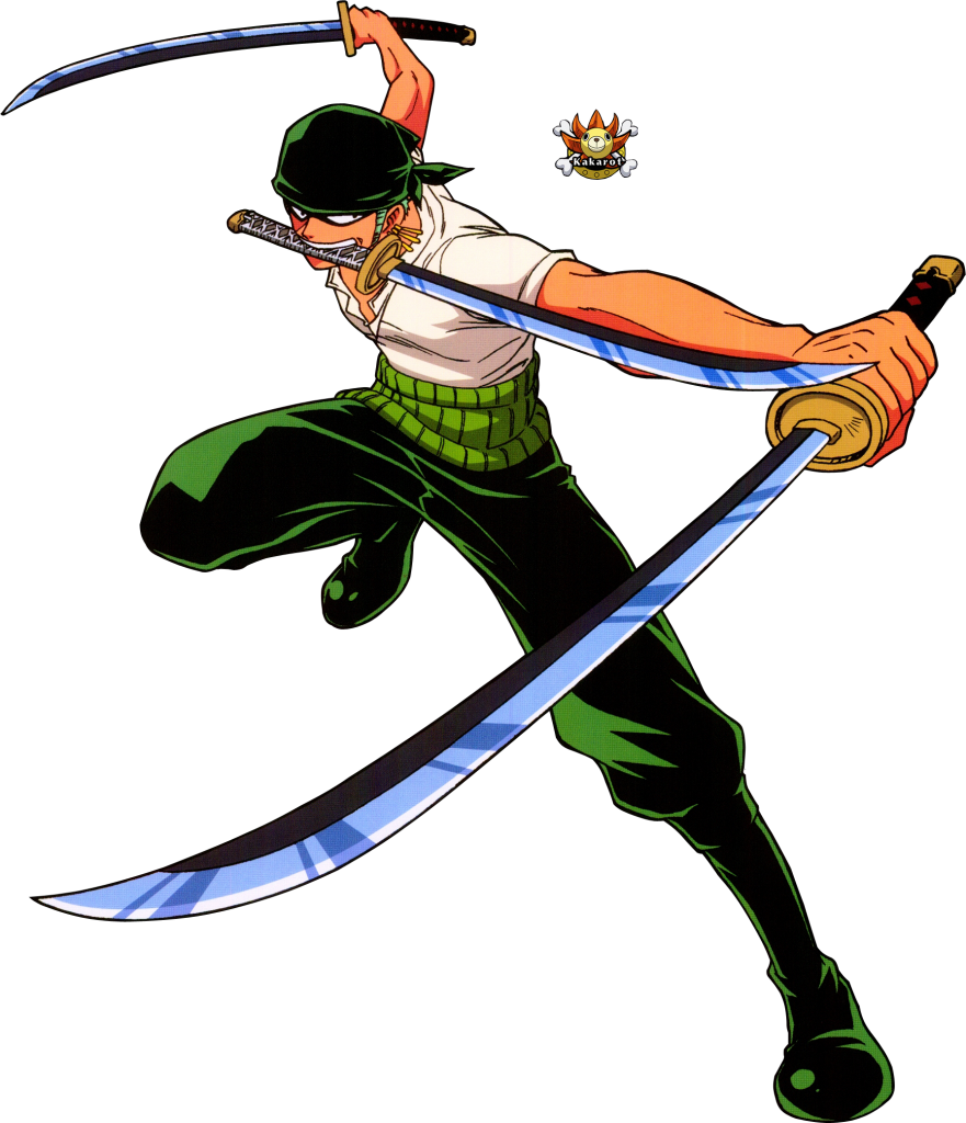 Roronoa Zoro Poster By Kaka - One Piece Zoro Three Swords Clipart (881x1024), Png Download