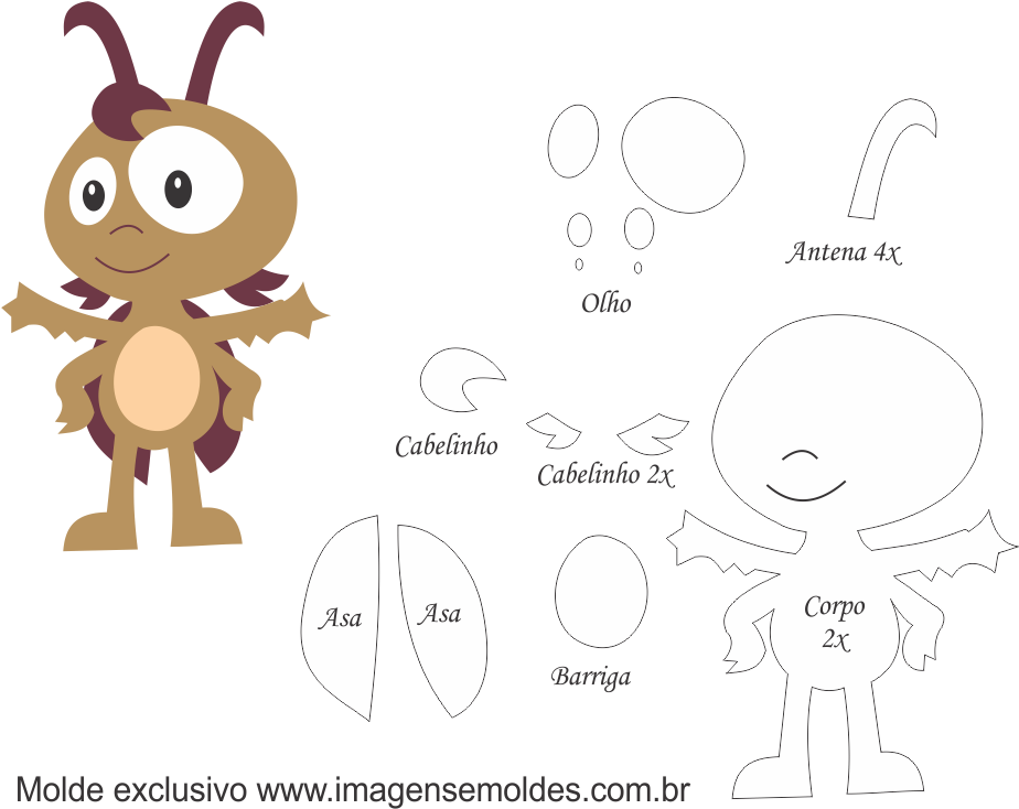 Molde Da Baratinha Da Galinha Pintadinha Clipart (1000x820), Png Download