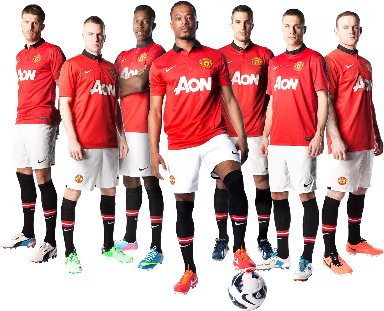 Mufc New Kit - Manchester United Team Png Clipart (1429x1088), Png Download