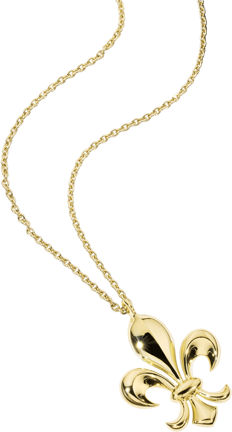 Lys Royal Pendant, Yellow Gold - Chaîne Fleur De Lys Clipart (1800x1800), Png Download