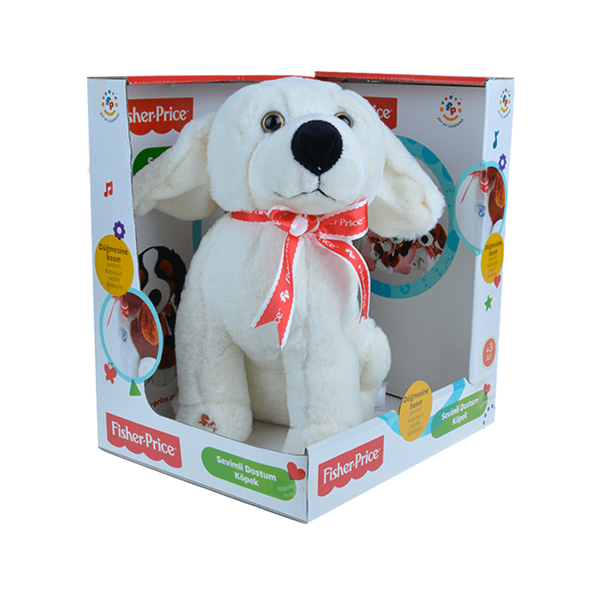 Fisher Price Oturan Sesli̇ Beyaz Pelüş Köpek M905726-fp - Teddy Bear Clipart (1200x1800), Png Download