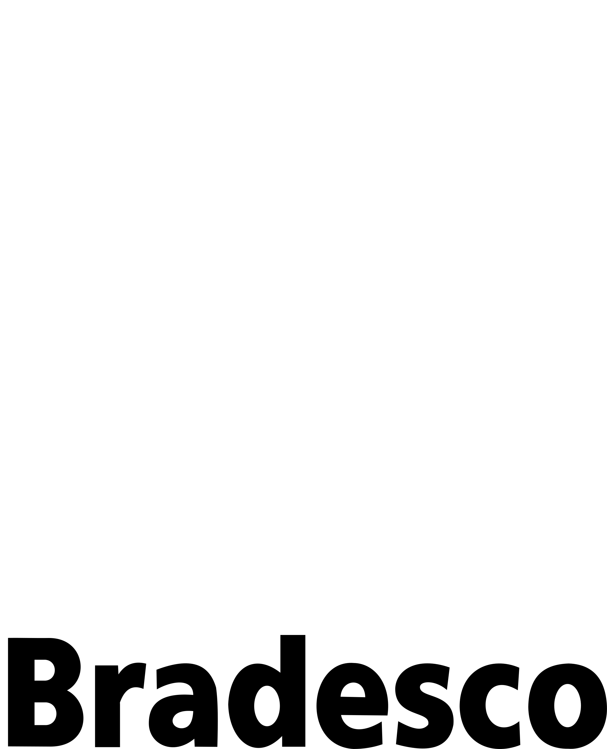 Bradesco Logo Black And White - Banco Bradesco Sa Clipart (2400x2962), Png Download
