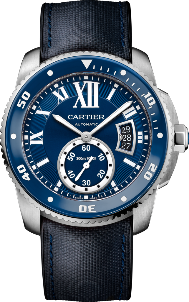 Calibre De Cartier - Cartier Diver Blue Clipart (642x1024), Png Download