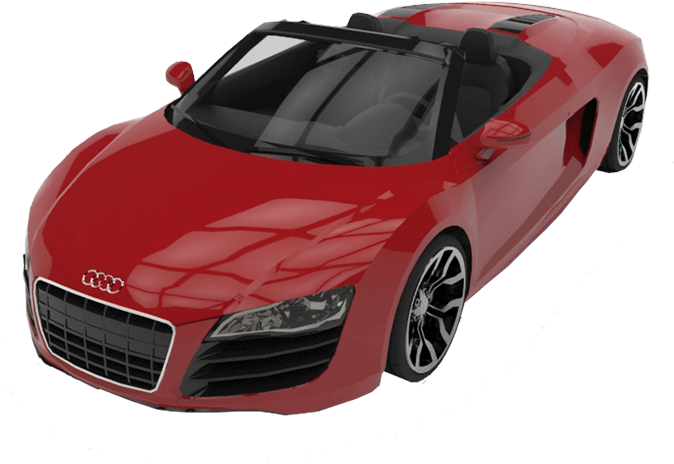 Jpg Black And White Library R Car Sedan Red Top View - Audi R8 Clipart (1000x1000), Png Download
