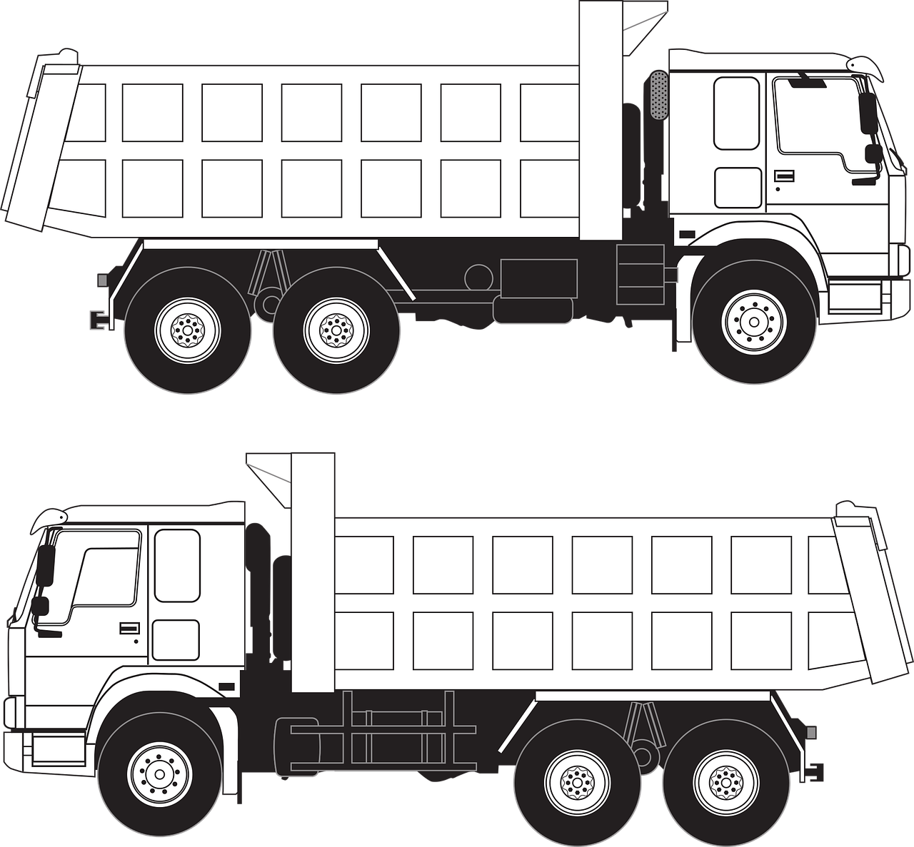 Truck Howo Track Vector - Truck Clipart (1280x1187), Png Download