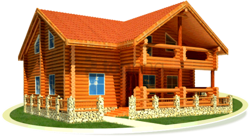 Free Png House Png Png Image With Transparent Background - Wood House Png Transparent Background Clipart (850x487), Png Download
