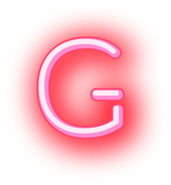 Neon Letters Png Transparent - Letter G Neon Png Clipart (1024x1024), Png Download