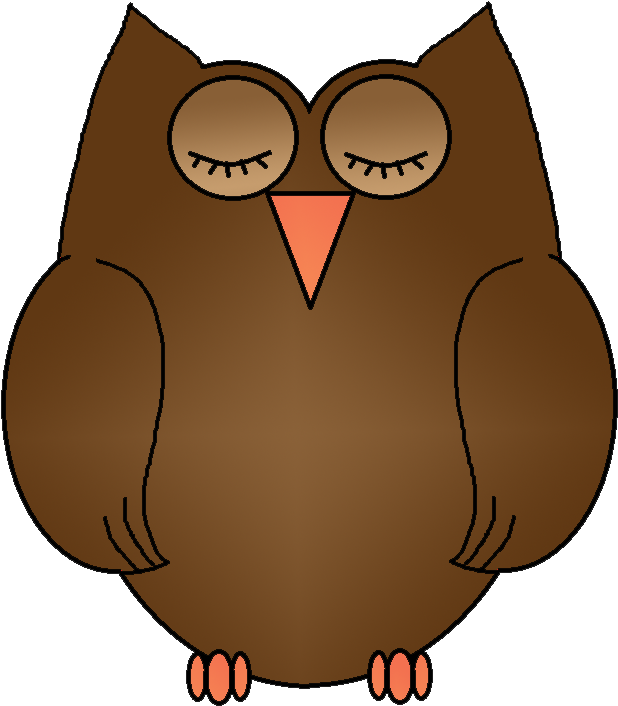 Download The Files Here - Owl Sleeping Clipart - Png Download (651x730), Png Download