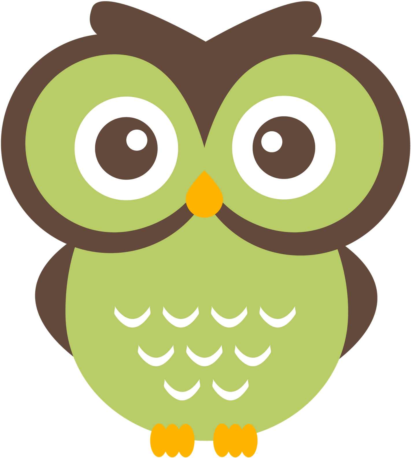 Purple Owl Clipart - Green Owl Clip Art - Png Download (1443x1600), Png Download