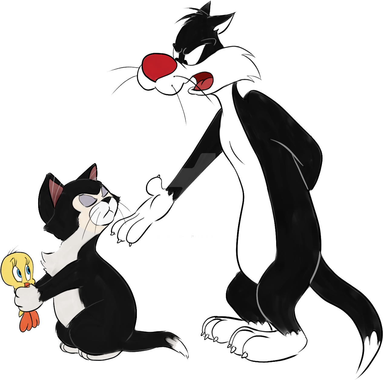 Tom And Jerry Sylvester And Tweety Clipart (1280x1280), Png Download