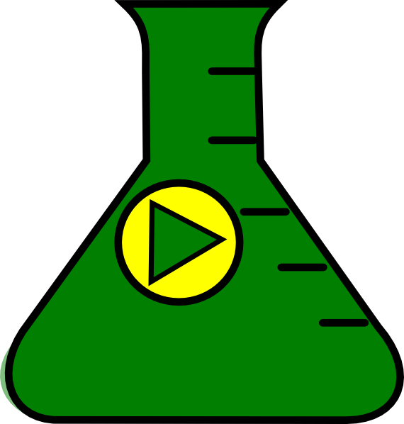 Erlenmeyer Start Green Yellow Png Clipart (570x598), Png Download