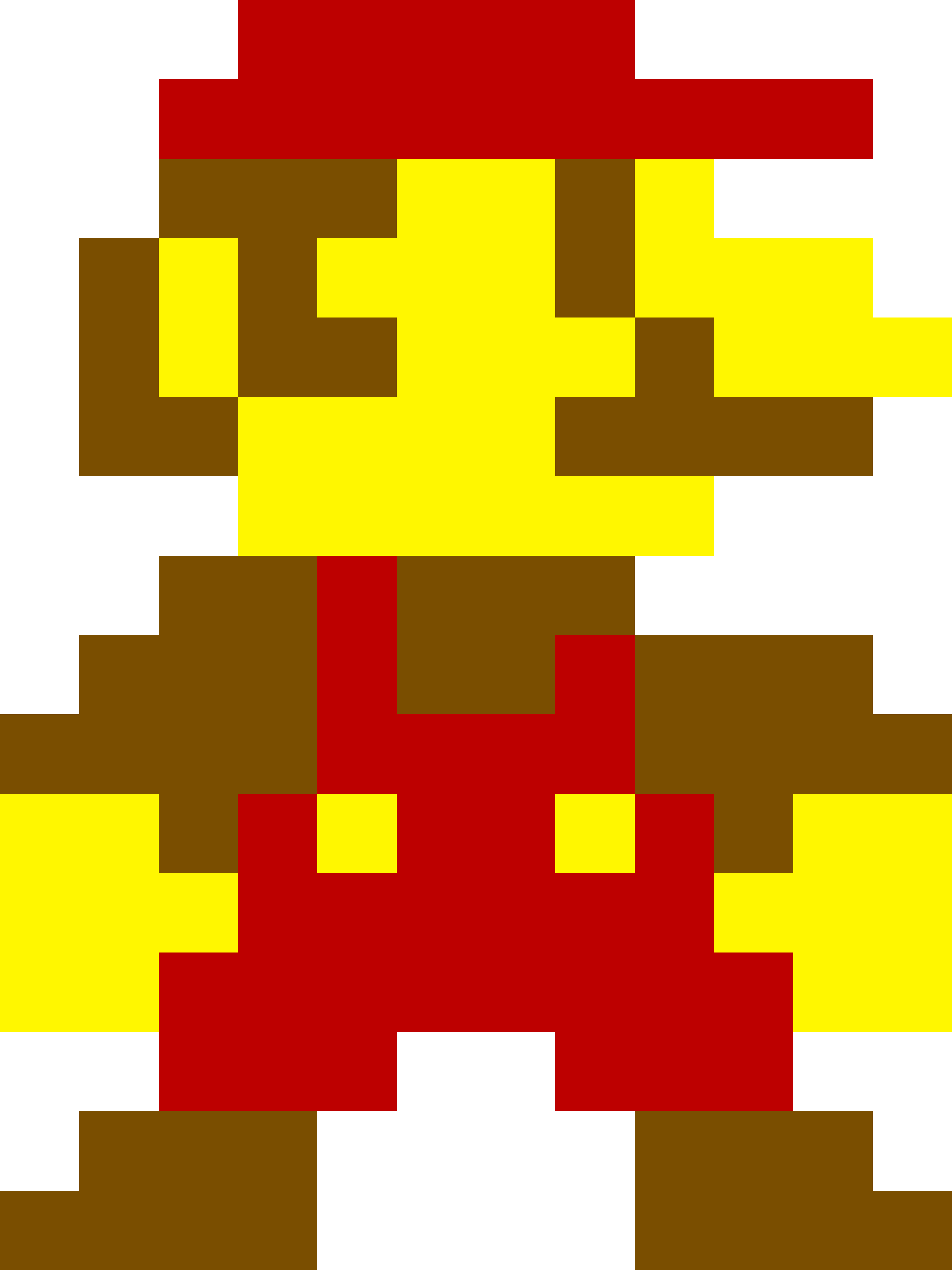 Small Mario - Mario Bros Pixel Clipart (6000x8000), Png Download