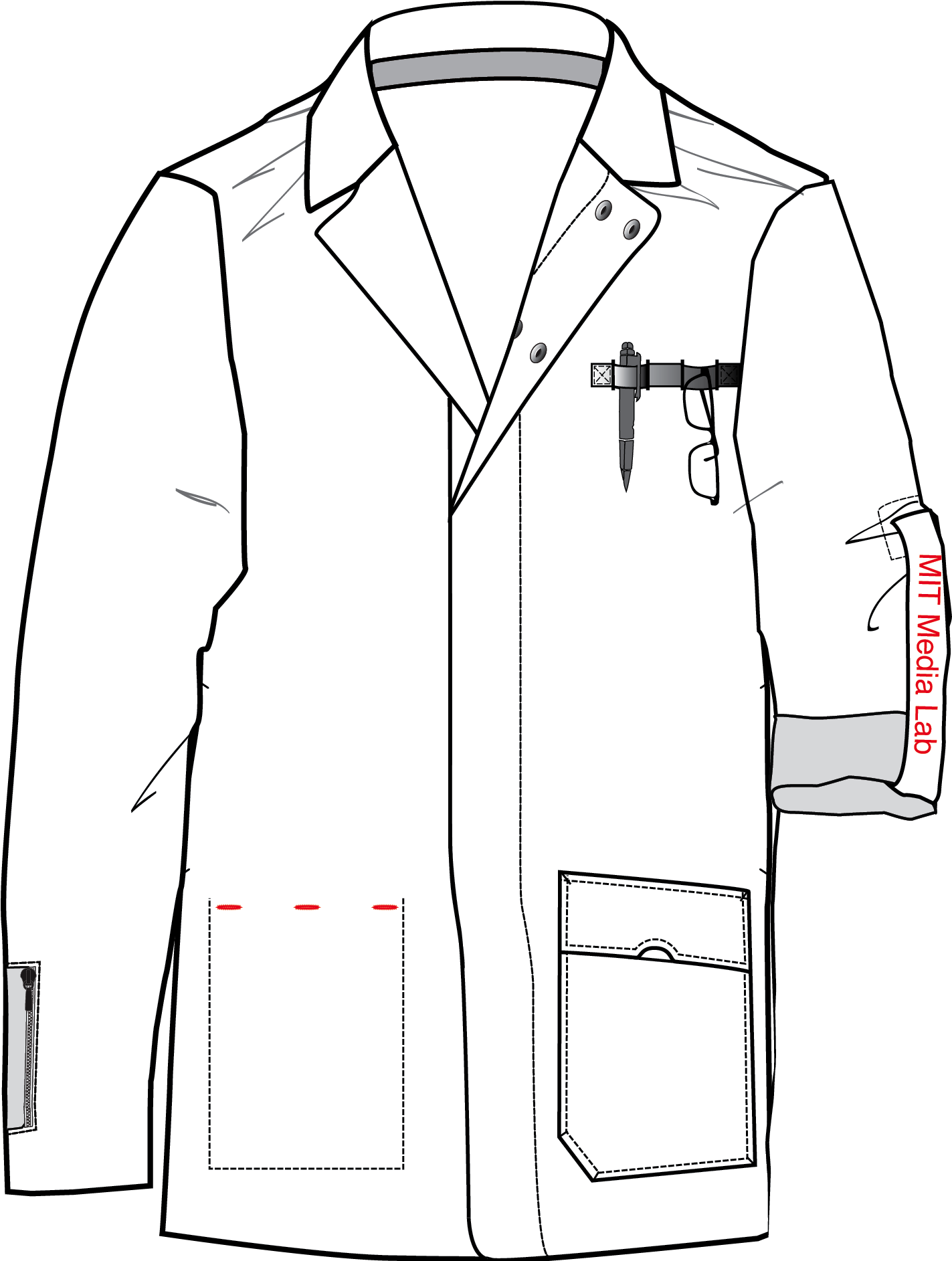 Download Images Of Lab Coat Drawing   Drawing Of A Lab Coat ...