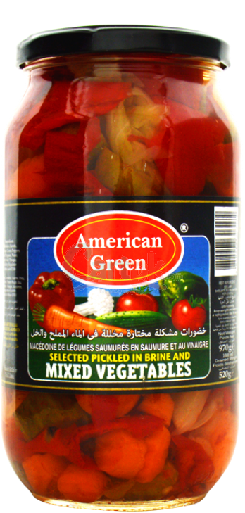 American Green Mixed Vegetables Pickel 970g - Achaar Clipart (860x1120), Png Download