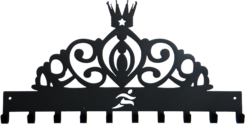 Disney Princess Tiara Runner Black Sparkle 10 Hook - Princess Tiara Clip Art - Png Download (786x400), Png Download