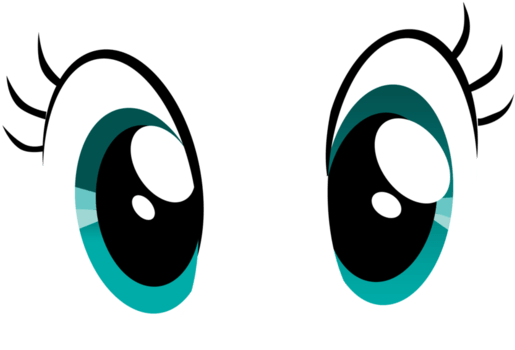 Cute Eye Cartoon - Eyes With Lashes Clipart - Png Download (989x808), Png Download