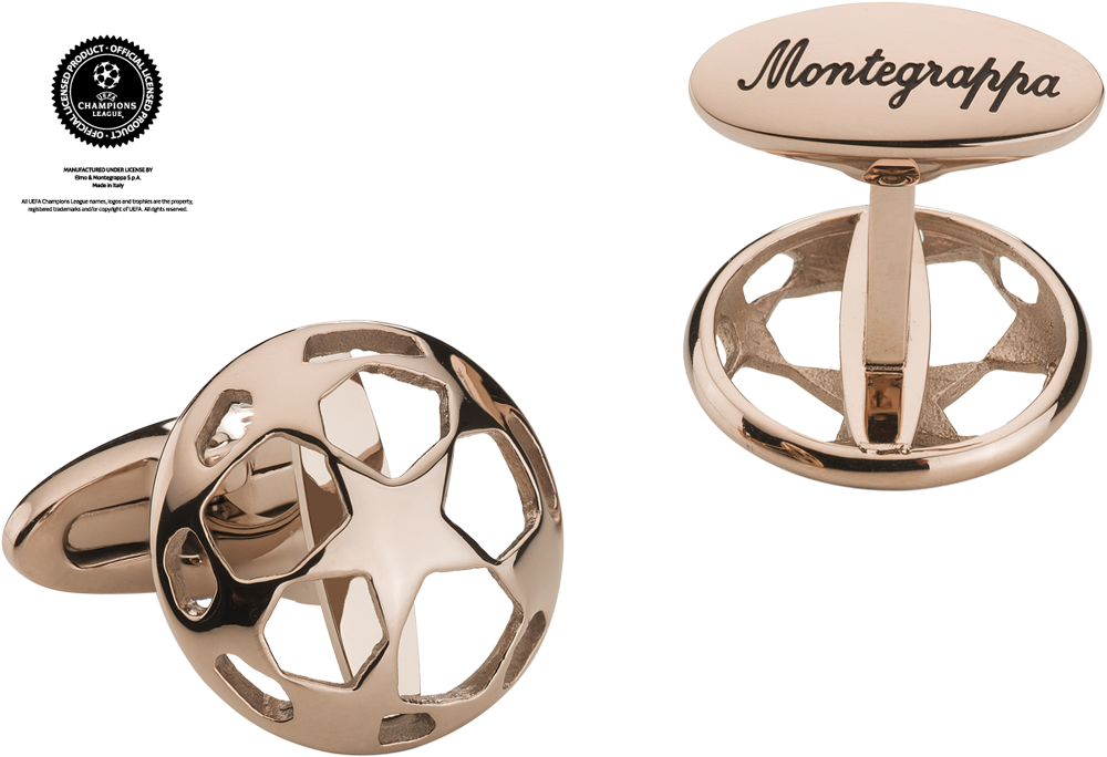 Uefa Champions League Cufflinks, Ip Rose Gold - Montegrappa Clipart (1000x684), Png Download