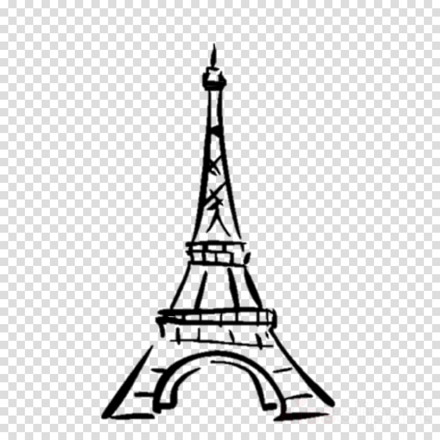 Download Eiffel Tower Cartoon Drawing Clipart Eiffel - Eiffel Tower Cartoon Easy - Png Download (900x900), Png Download