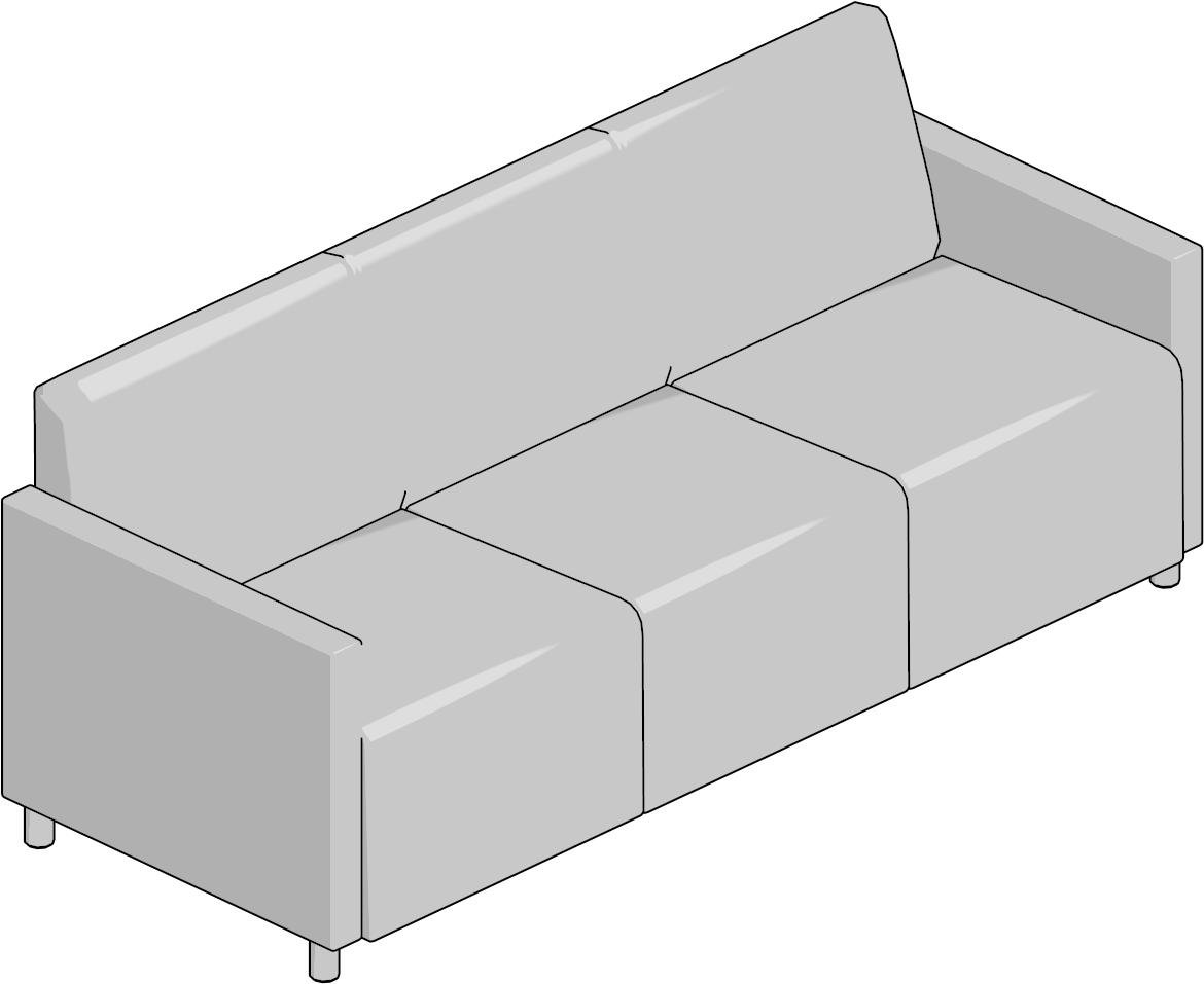 Sofa,coupe Wood Legs - Sofa Bed Clipart (1200x1200), Png Download