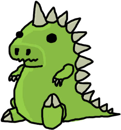 Drawn Godzilla Cute - Godzilla Cute Png Clipart (714x485), Png Download