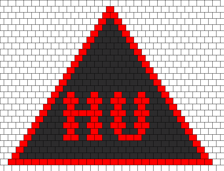 Hollywood Undead Kandikini Bead Pattern - Peyote Bead Triangle Template Clipart (769x588), Png Download
