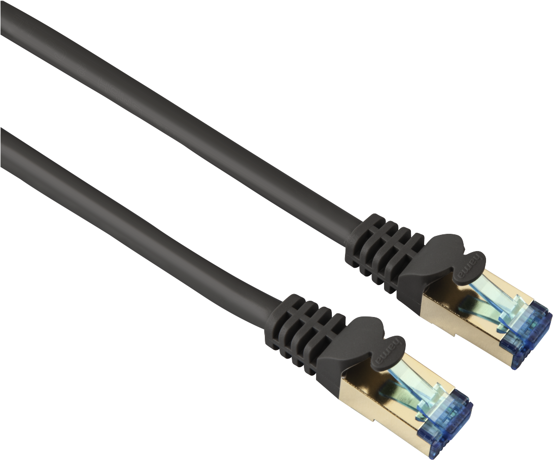 Hama Cat 6 Network Cable Pimf, Gold-plated, Double - Cable Réseau Rj Transparent Clipart (1100x1100), Png Download