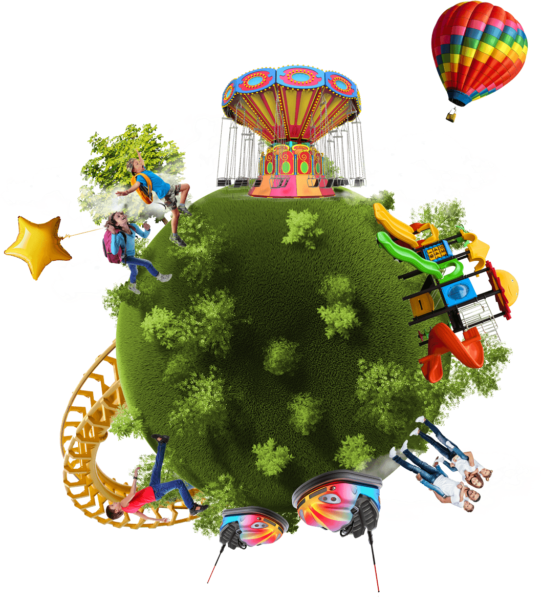 Request A Demo Yourmapp For Theme Parks - Hot Air Balloon Clipart (1800x1300), Png Download