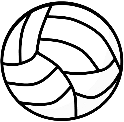 Black Volleyball Png Photo - Drawing Clipart (800x600), Png Download