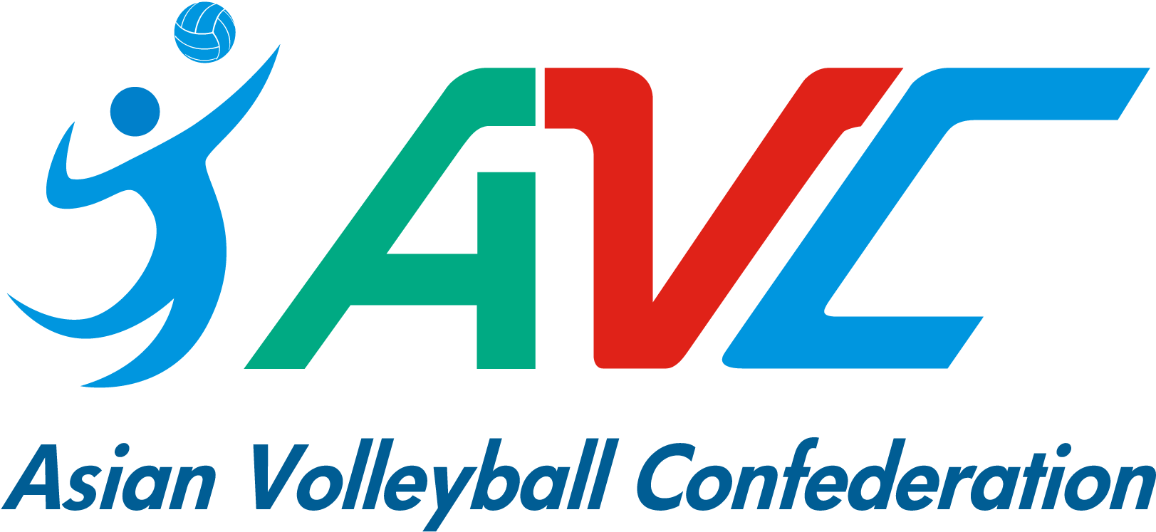 Logo Asian Volleyball Confederation - Asian Volleyball Confederation Clipart (2000x750), Png Download
