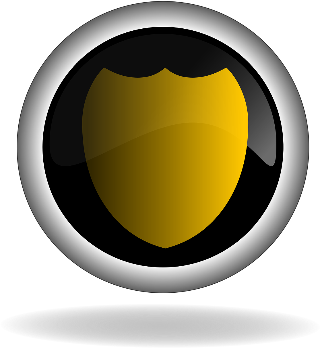 Protection Shield Button Icon Png Image - Internet Clipart (1235x1280), Png Download
