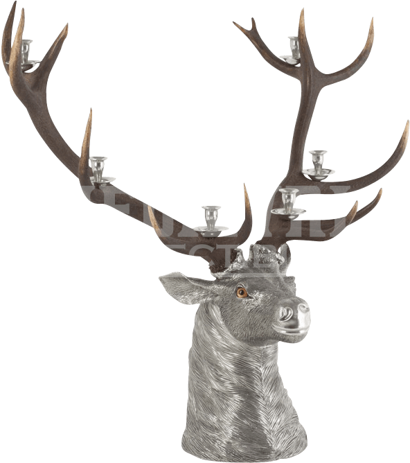 Vagabond House Elk Head Candlestick Clipart (667x667), Png Download