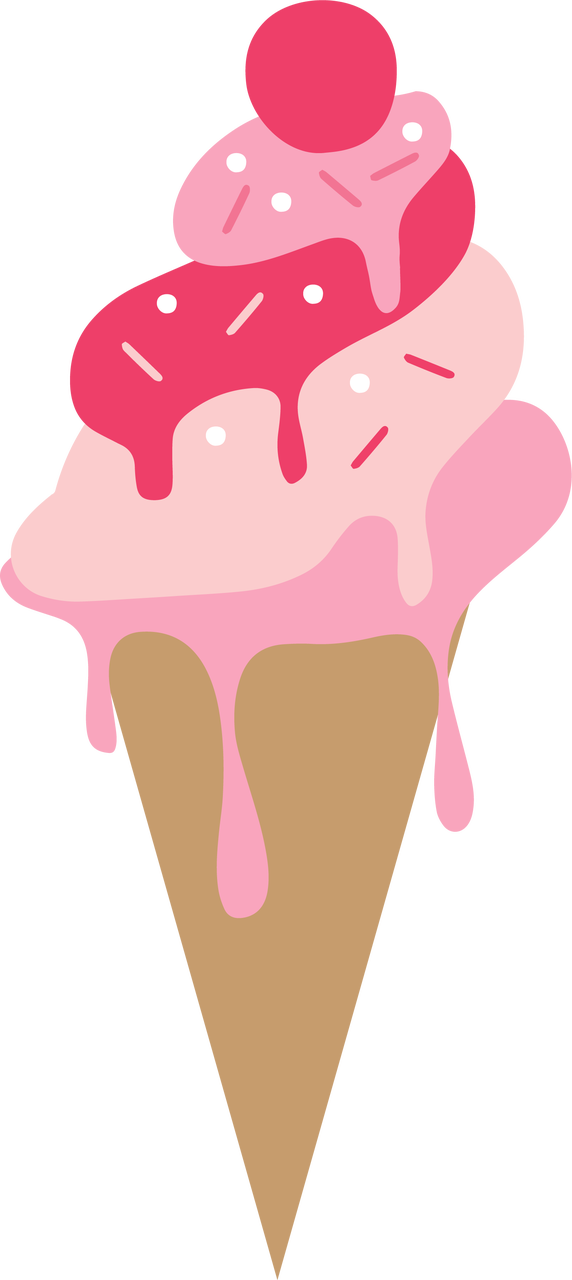 Ice Cream Cone Clipart (572x1280), Png Download