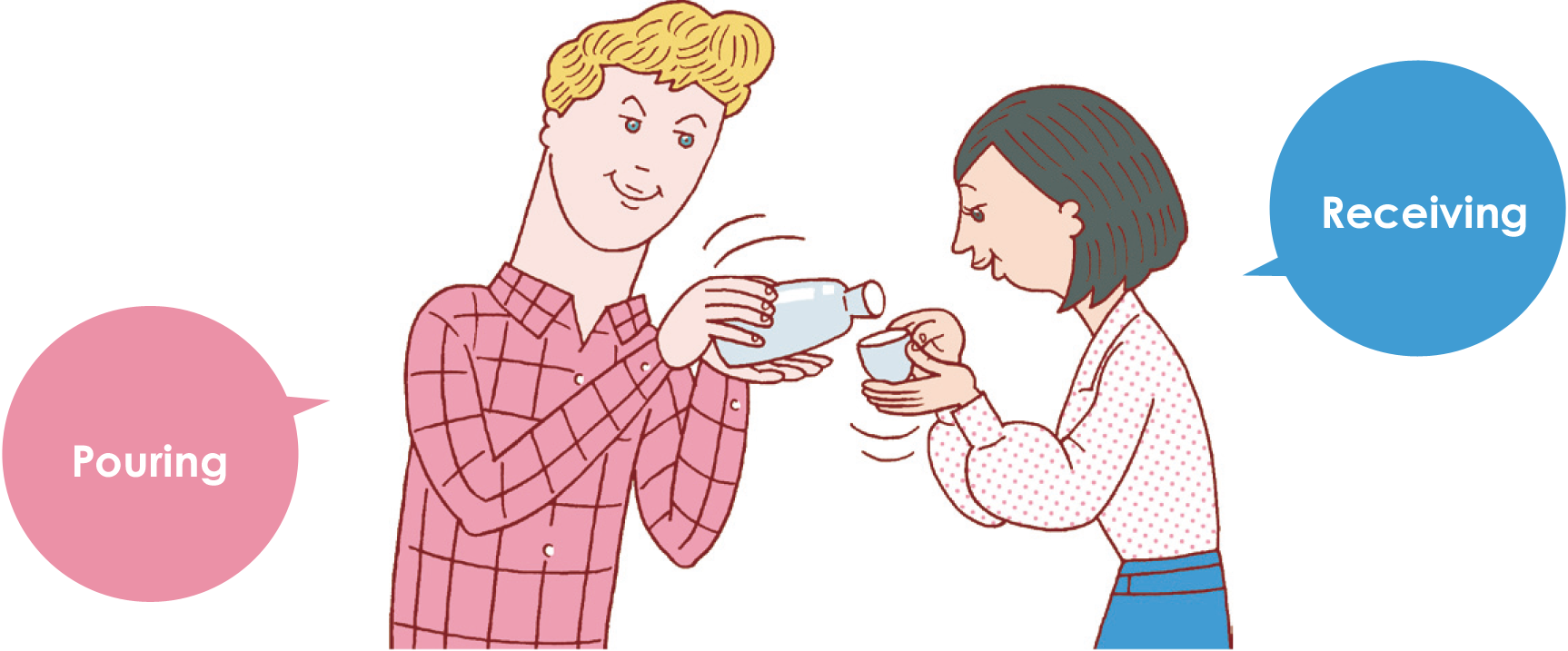 Manner&rule - Pouring A Drink Japan Clipart (1726x717), Png Download