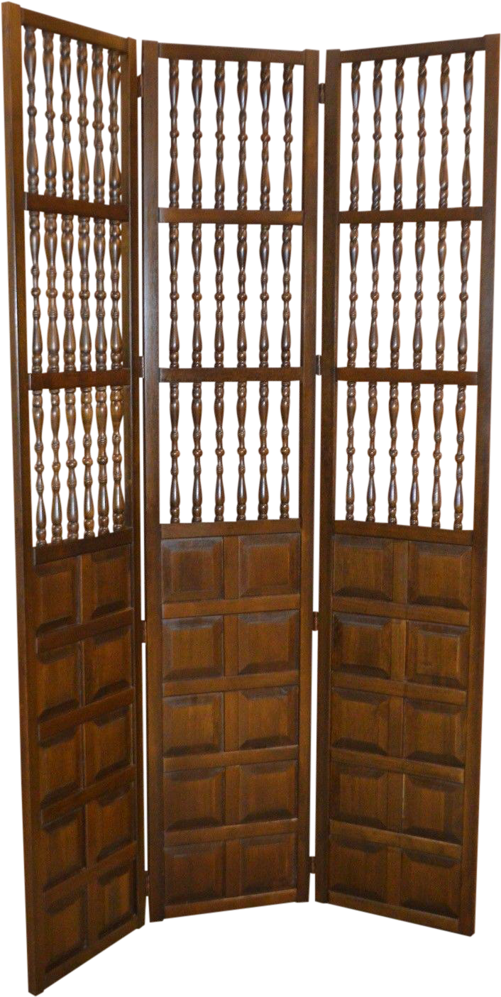Vintage Jacobean Style Wood Room Divider On Chairish - Room Divider Clipart (783x1560), Png Download